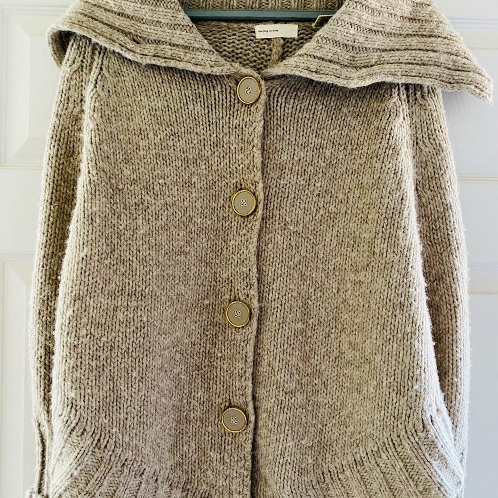 Anthropolgie sleeping on snow sweater shawl